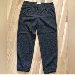 Anthro Elevenses Pembroke Tweed Grey Speckled Jogger Trouser